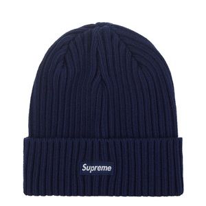 Supreme Overdyed Beanie Navy SS24